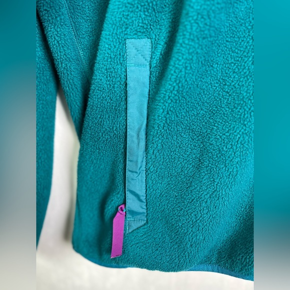 Vintage Patagonia Men Teal Fleece Jacket 90s Full Zip Synchilla Made in USA XXL - Picture 3 of 10